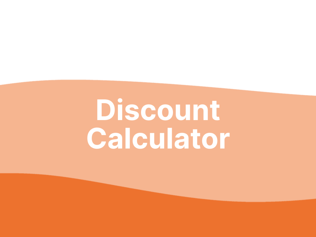 Discount Calculator Template.