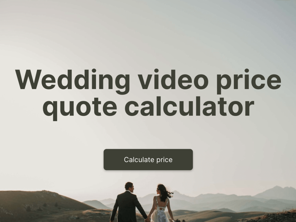 Wedding video price quote calculator Template.