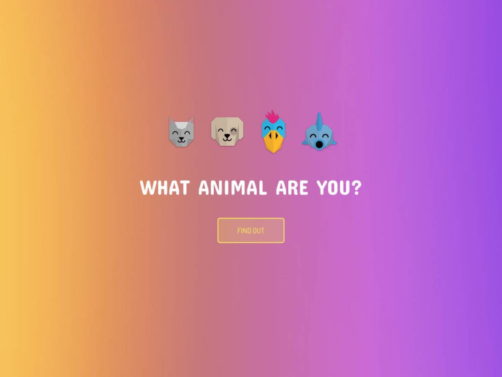 what animal are you template.