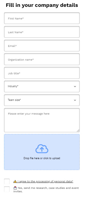 customer service form.