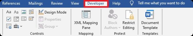 Create Fillable Forms in Word.