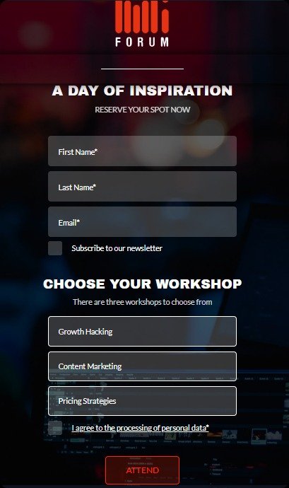 Create Professional Event Registration Forms.