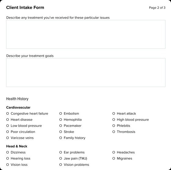 How to create client intake forms.