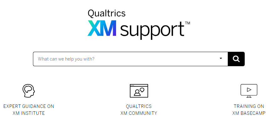 Qualtrics customer support.