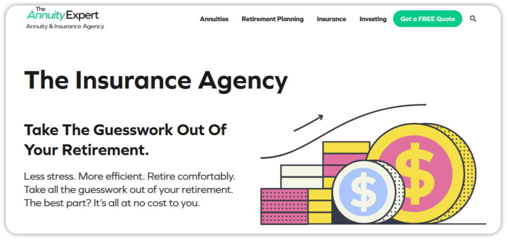 Insurance Agency homepage.