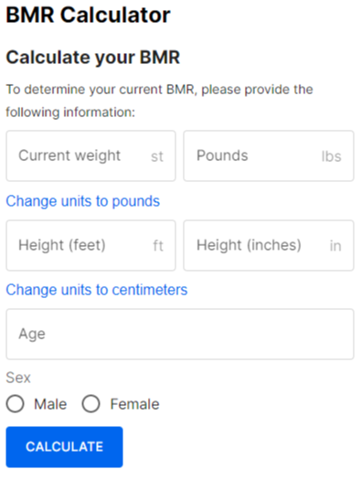 BMR Calculator.