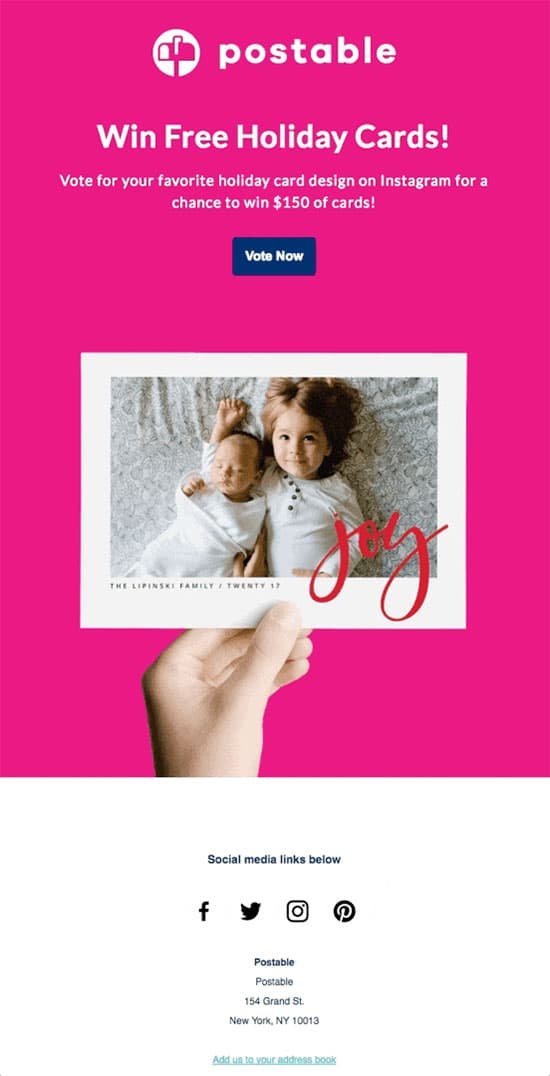 postable free holiday cards.