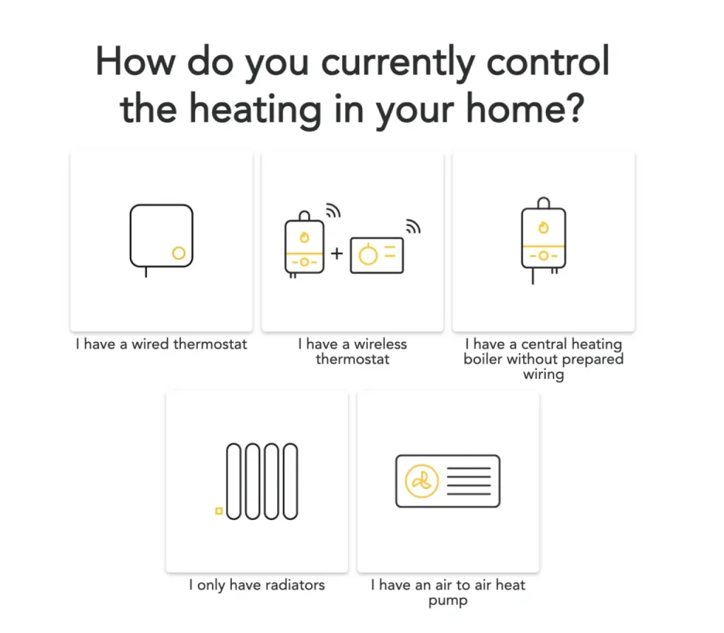 Tado product finder.