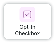 opt-in checkbox.
