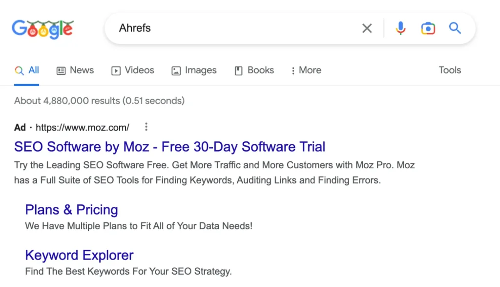 Google Ads of Moz.