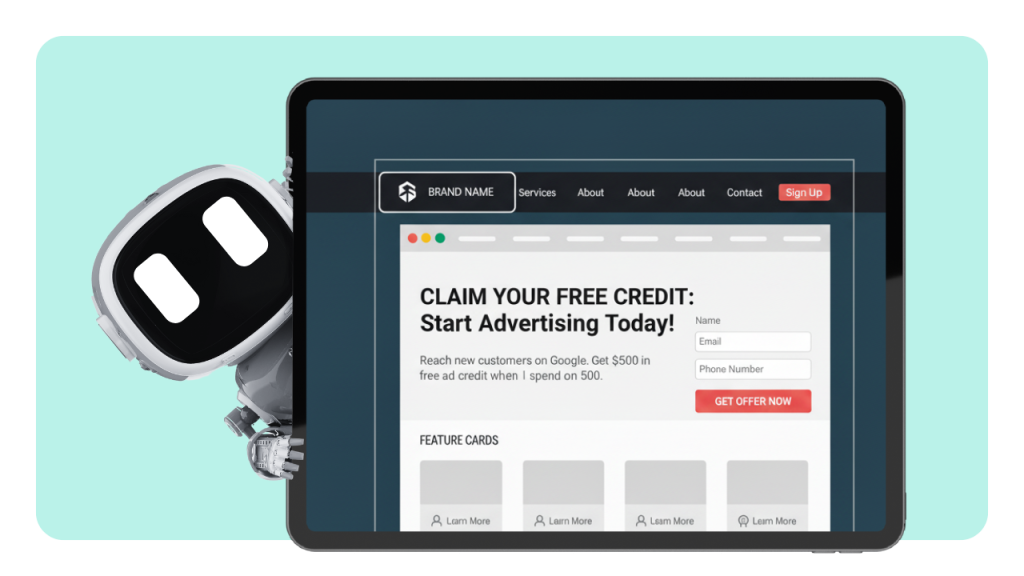 Google Ads Landing Page.