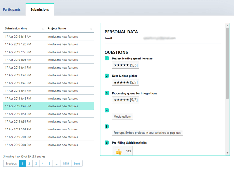 new involve.me analytics.