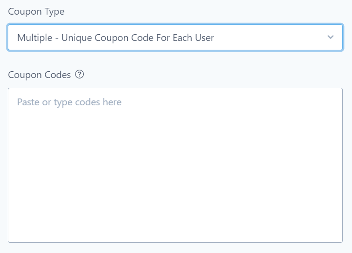 New Feature: Custom Coupon Codes.