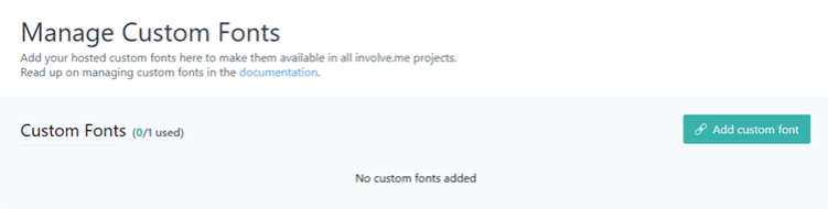 manage custom fonts in involve.me.
