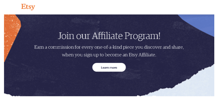 Etsy affiliate program.