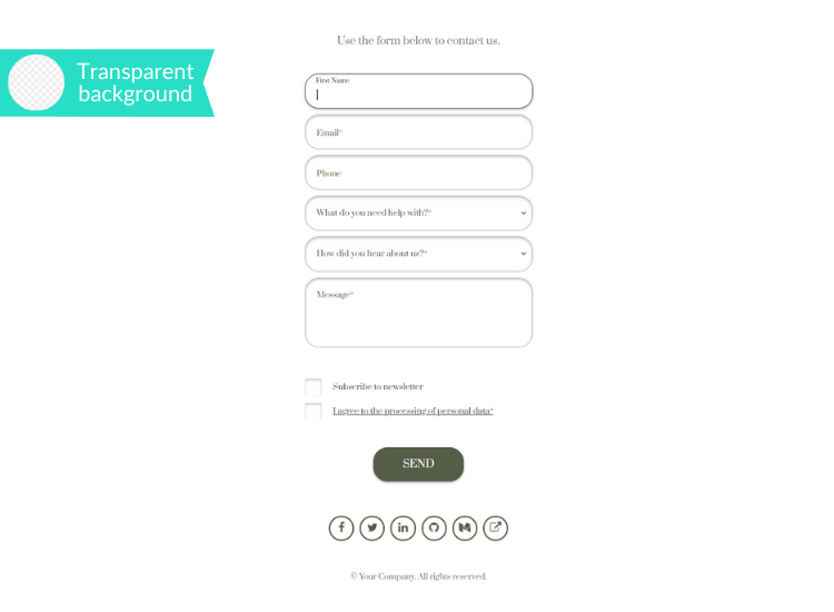 Oh So Sophisticated Contact Form Embed.