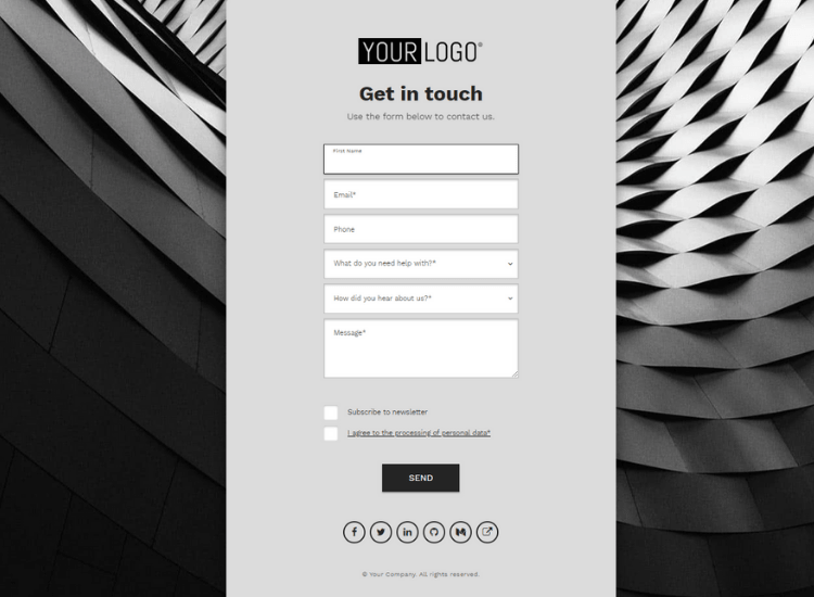 Contact Form Template.