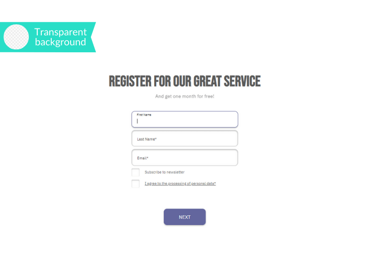 Neat And Clean Sign Up Form Embed.
