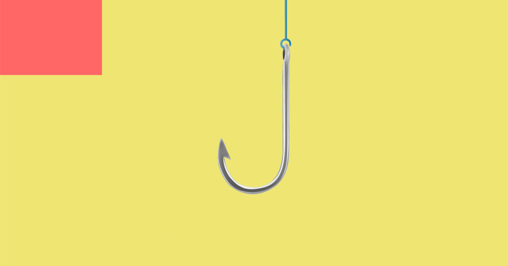 a hook hanging.