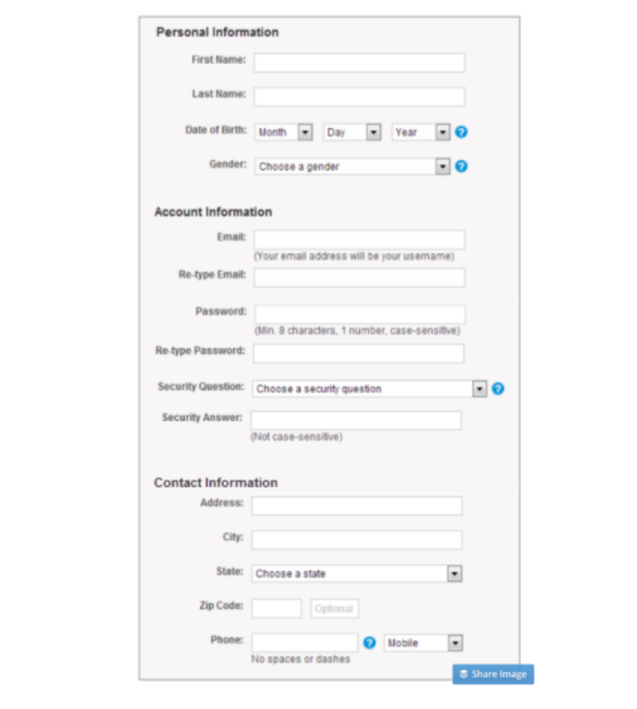 clutter caused by unnecessary fields.