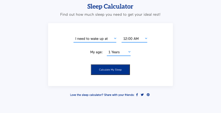 sleep calculator.