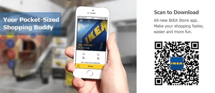 ikea QR checkout service for large furniture.