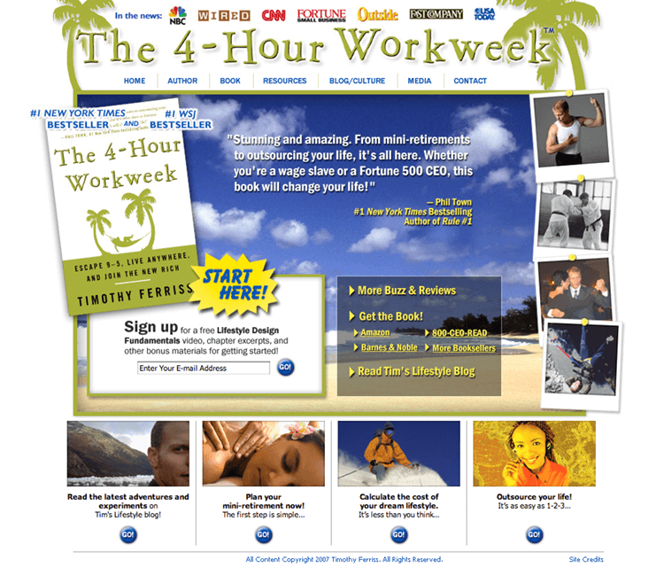 The 4-hour workweek ad.