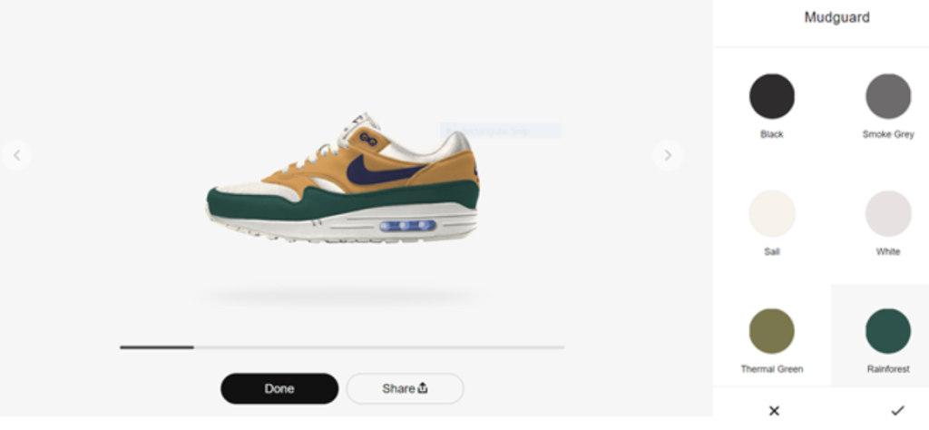 Nike shoe online configurator.