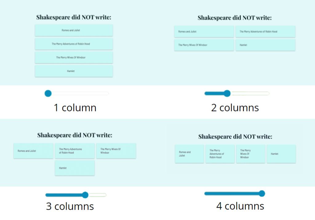 New Feature: Randomized Answers & Columns.