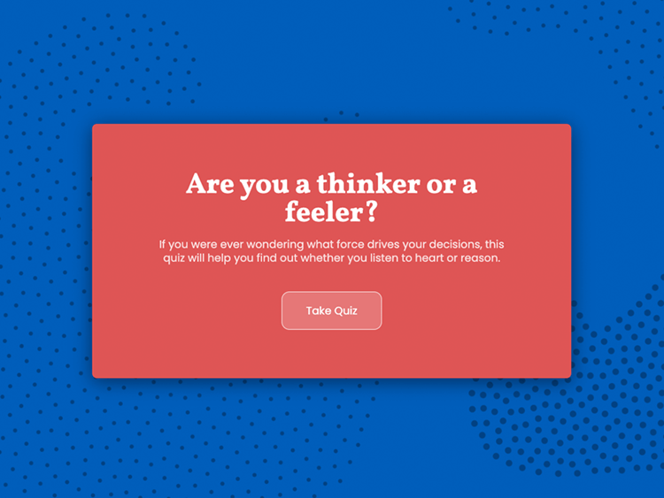 Are you a thinker or a feeler? template.
