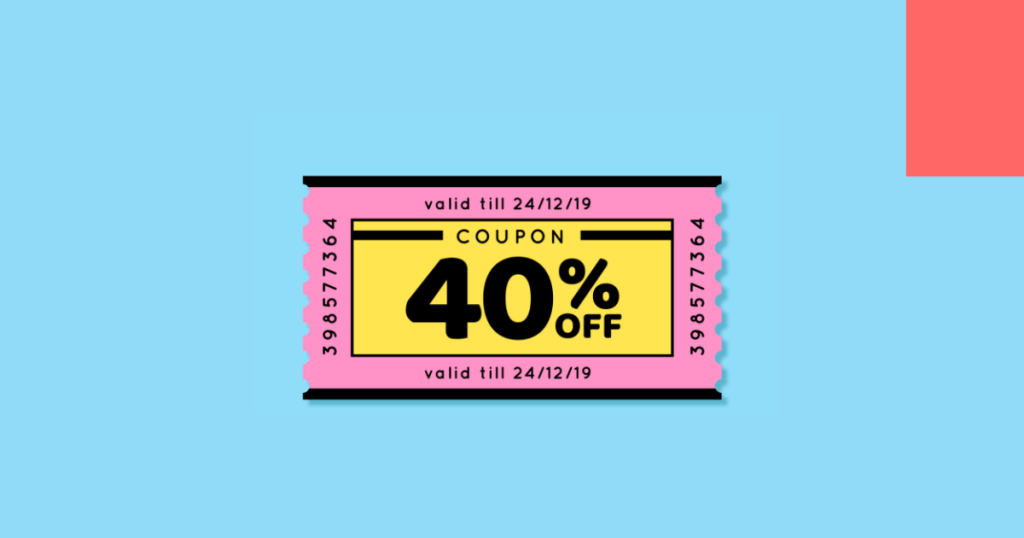 40% coupon example.