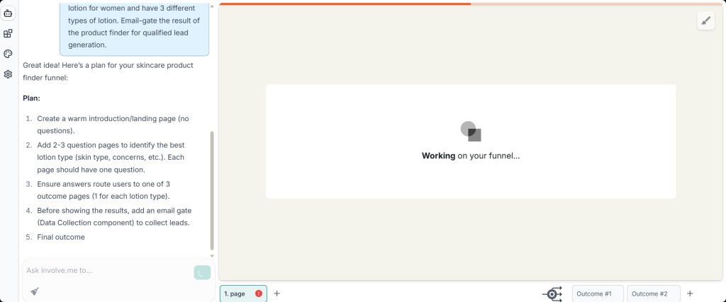Build funnels instantly with AI Agent.