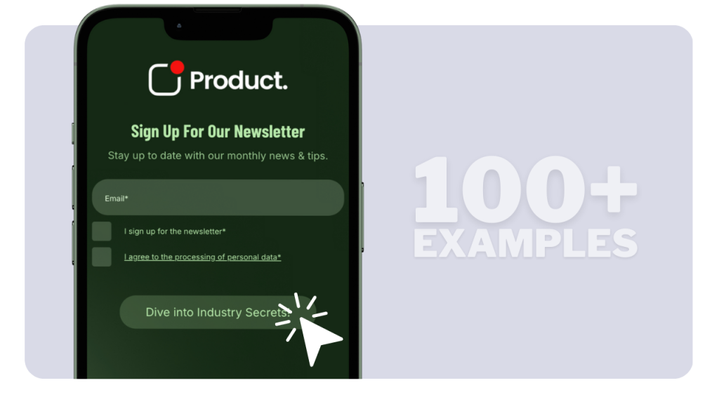 call to action button example on smartphone.