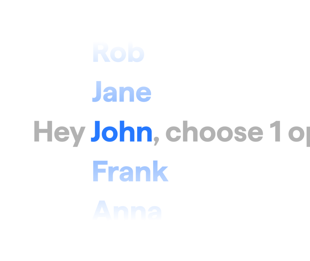 Personalization.