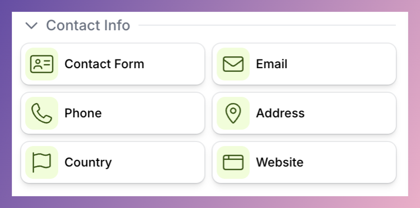 involve.me contact info elements.
