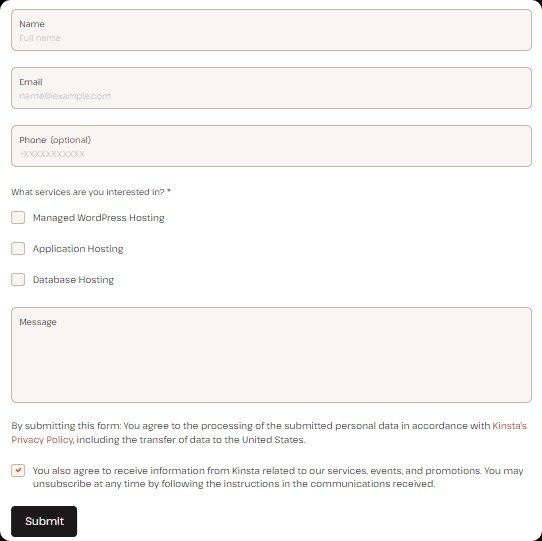 Examples of Outstanding "Contact Us" Forms.