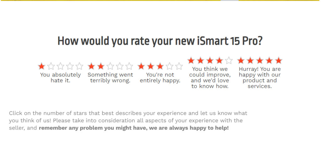 customer satisfaction review.