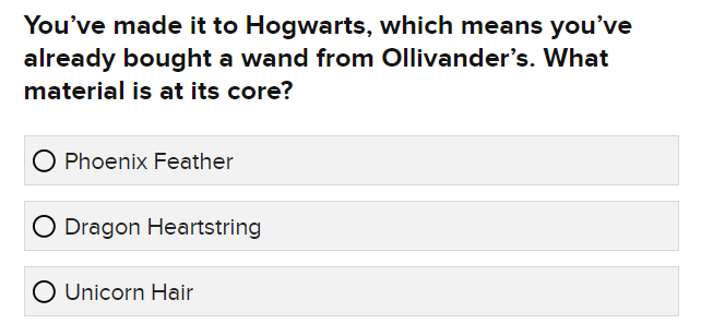 Harry Potter Quiz.