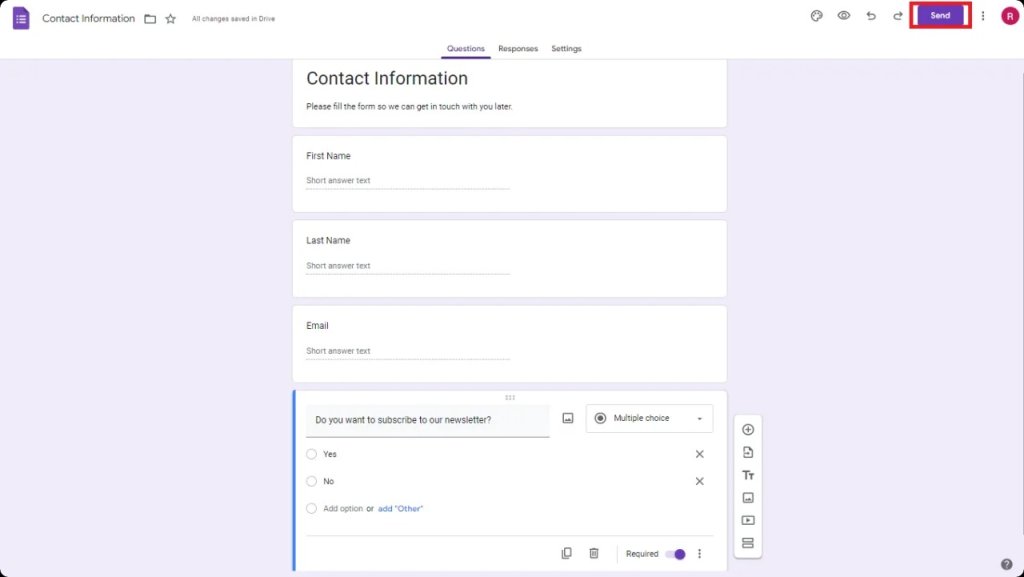 How to Embed a Google Form in an Email.