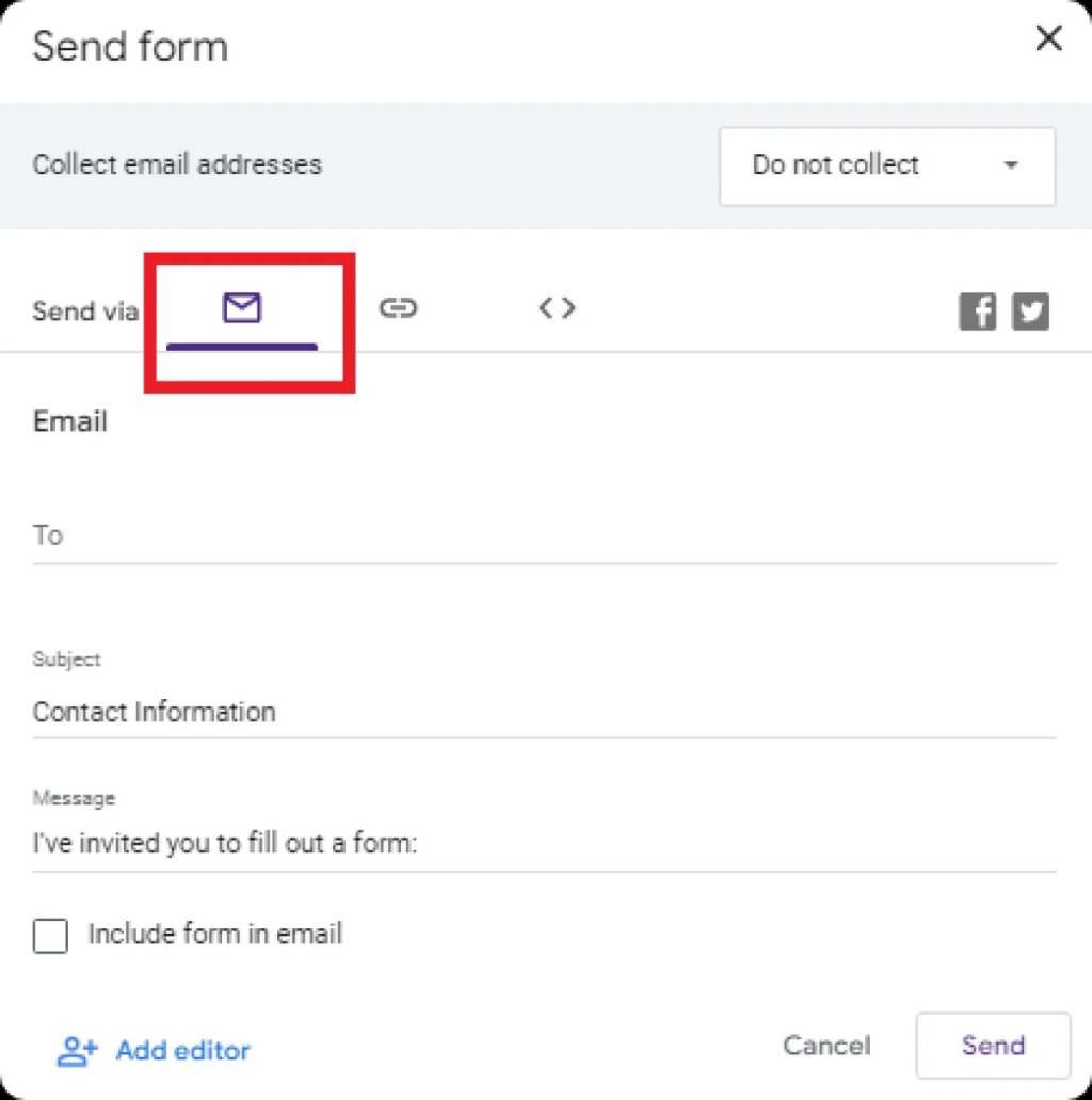 How to Embed a Google Form in an Email.