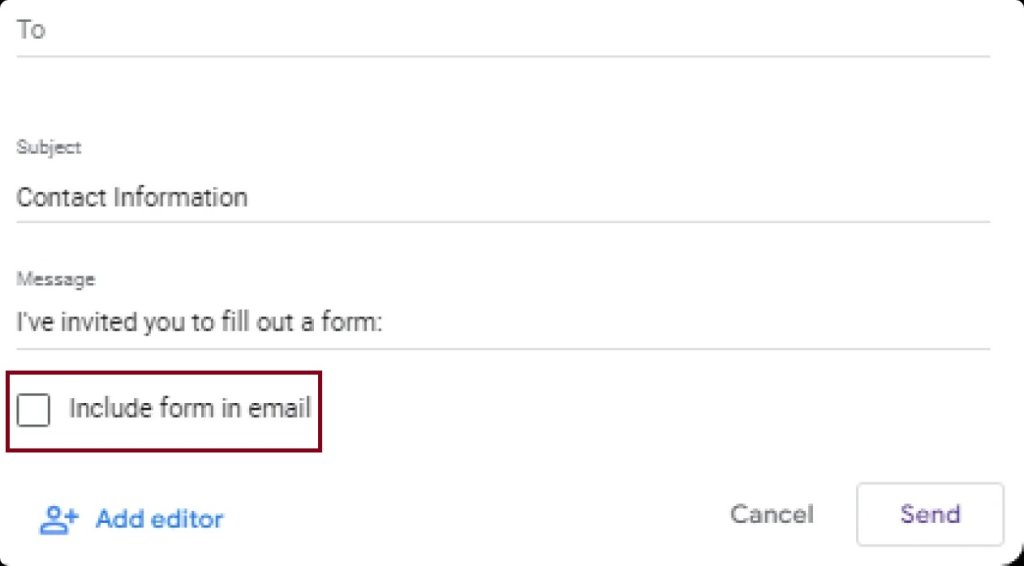 How to Embed a Google Form in an Email.