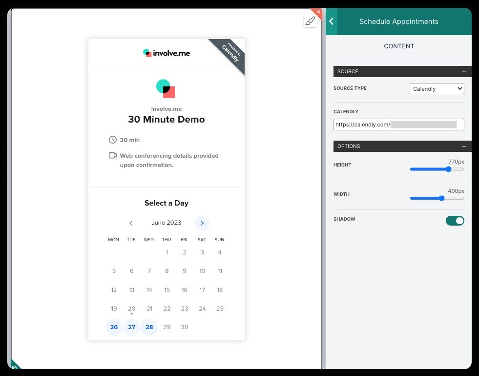 scheduling calendar.