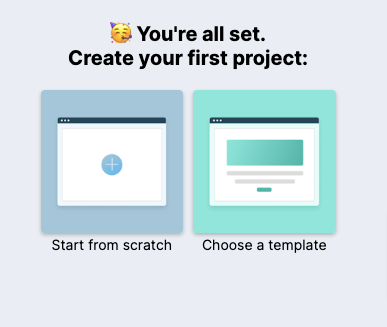 create first project.