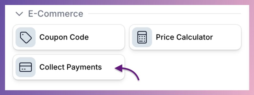 involve.me collect payment element.