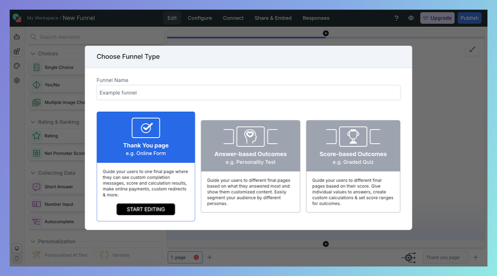 involve.me funnel outcomes.