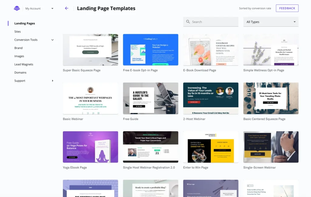 leadpages templates.