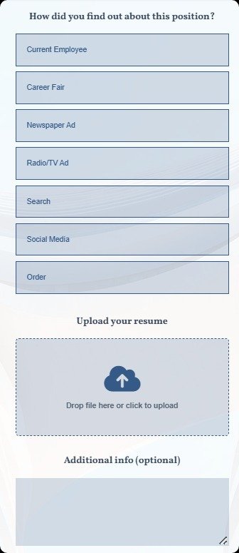 online application form.