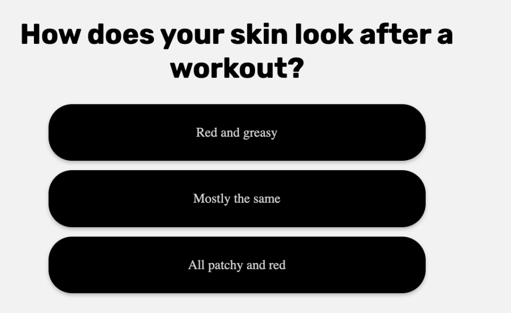 skin care quiz.