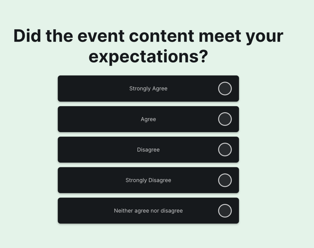 post event survey.