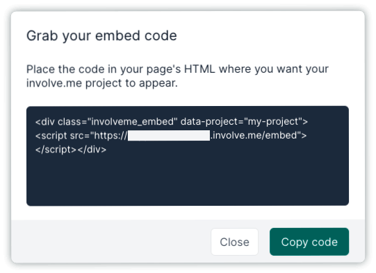 involve.me embed code.